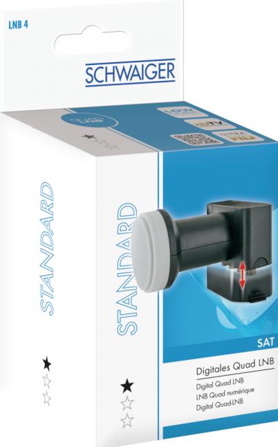 Produktbild Schwaiger Digitales Quad LNB (Quattro LNB, 40mm)
