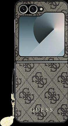 Produktbild Guess GUHCZF6GF4GBR Z Flip6 F741 brązowy/brown 4G Charm (Samsung Galaxy Z Flip6, Samsung Galaxy Z Flip7 FE)