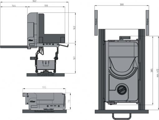 Actual product image Dr. Ritter Built-in universal cutter AES 52 S-300