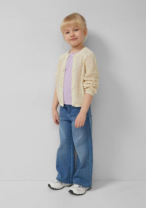 Produktbild s.Oliver Ajour-Strickjacke mit Schmuckknöpfen (116, 122)