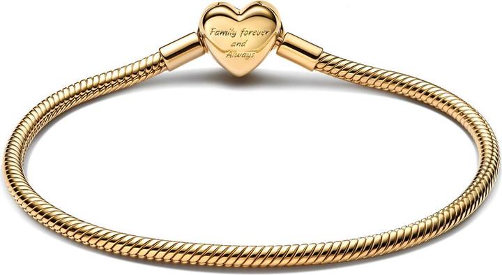 Actual product image Pandora Infinity Herz Schlangen Glieder Armband (19 cm, Gold plated, Metal)