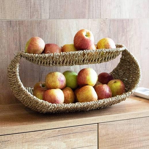 Image du produit Bekos Panier à 2 étages en jonc de mer