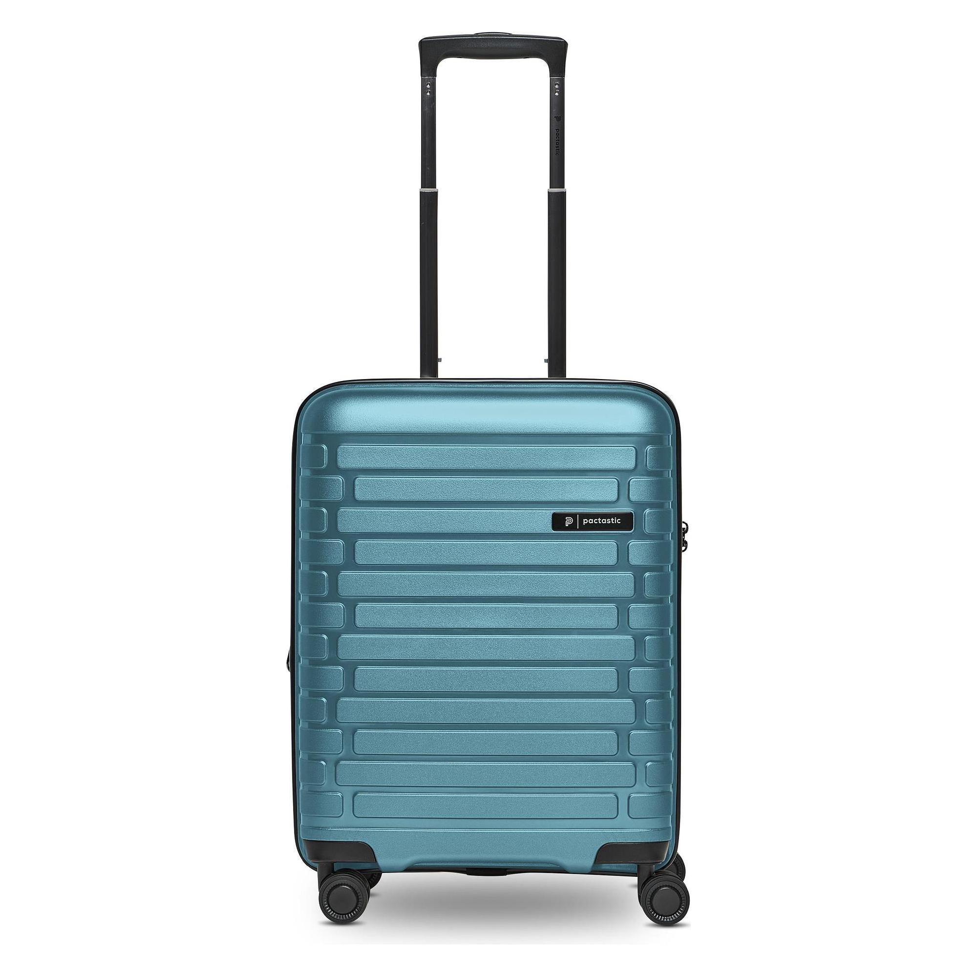 Pactastic, Koffer, Collection 04 The Cabin + 4 Rollen Kabinentrolley S 55 Cm Mit Dehnfalte, Blau, (40 l)