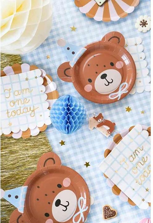 Produktbild Partydeco Einwegteller Teddybär (6x)