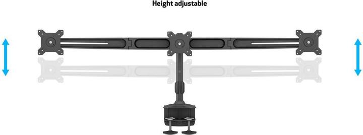 Actual product image Multibrackets Monitor holder 3-fold,up to 24" metal, black (Table, 24", 8 kg)