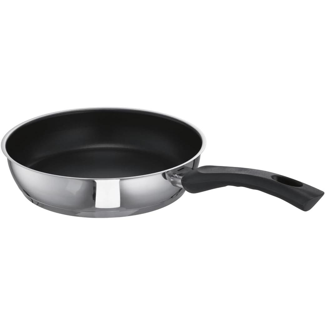 Schulte-Ufer SchulteUfer 6405524 roasting pan Wega coated 24 cm stainless steel silverblack, Pfanne + Kochtopf, Silber, Schwarz
