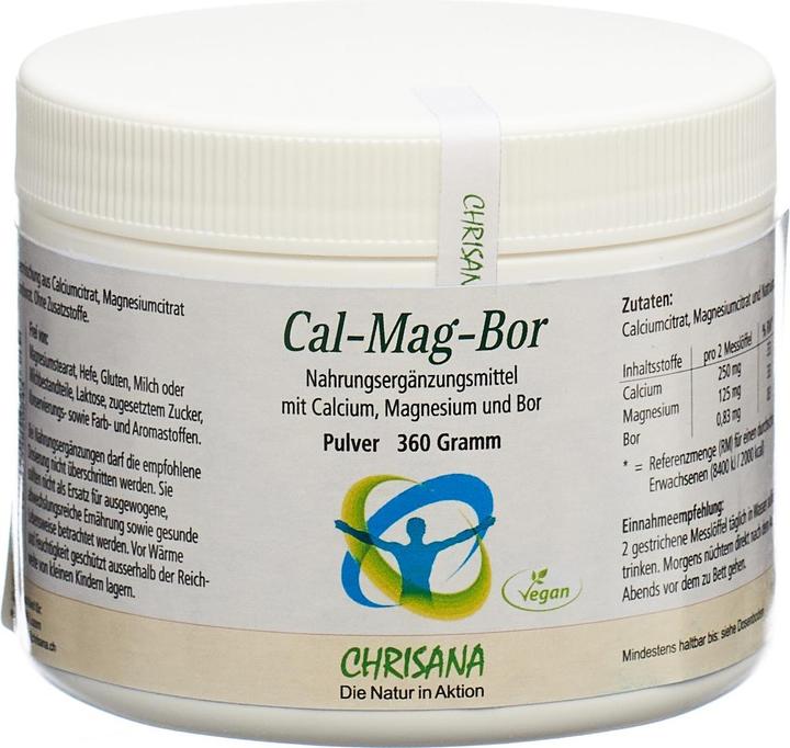 Nährwerte und Zutaten Chrisana Calium-Magnesium-Bor Pulver (1 Stück, Pulver, 421 g)