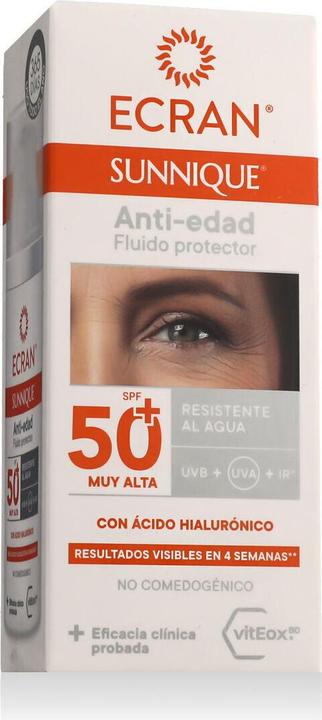 Image du produit Ecran SUNNIQUE Anti-âge visage SPF50 50ml (Crème solaire visage, SPF 50, 50 ml)