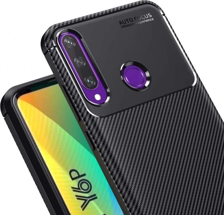 Actual product image Screenguard Huawei Y6p Cover Carbon Design TPU Case (Huawei Y6p)