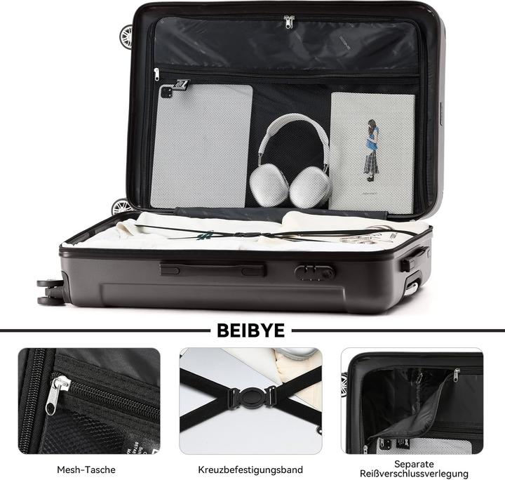 Image du produit Beibye Hartschalenkoffer mit Zahlenschloss (70 l)