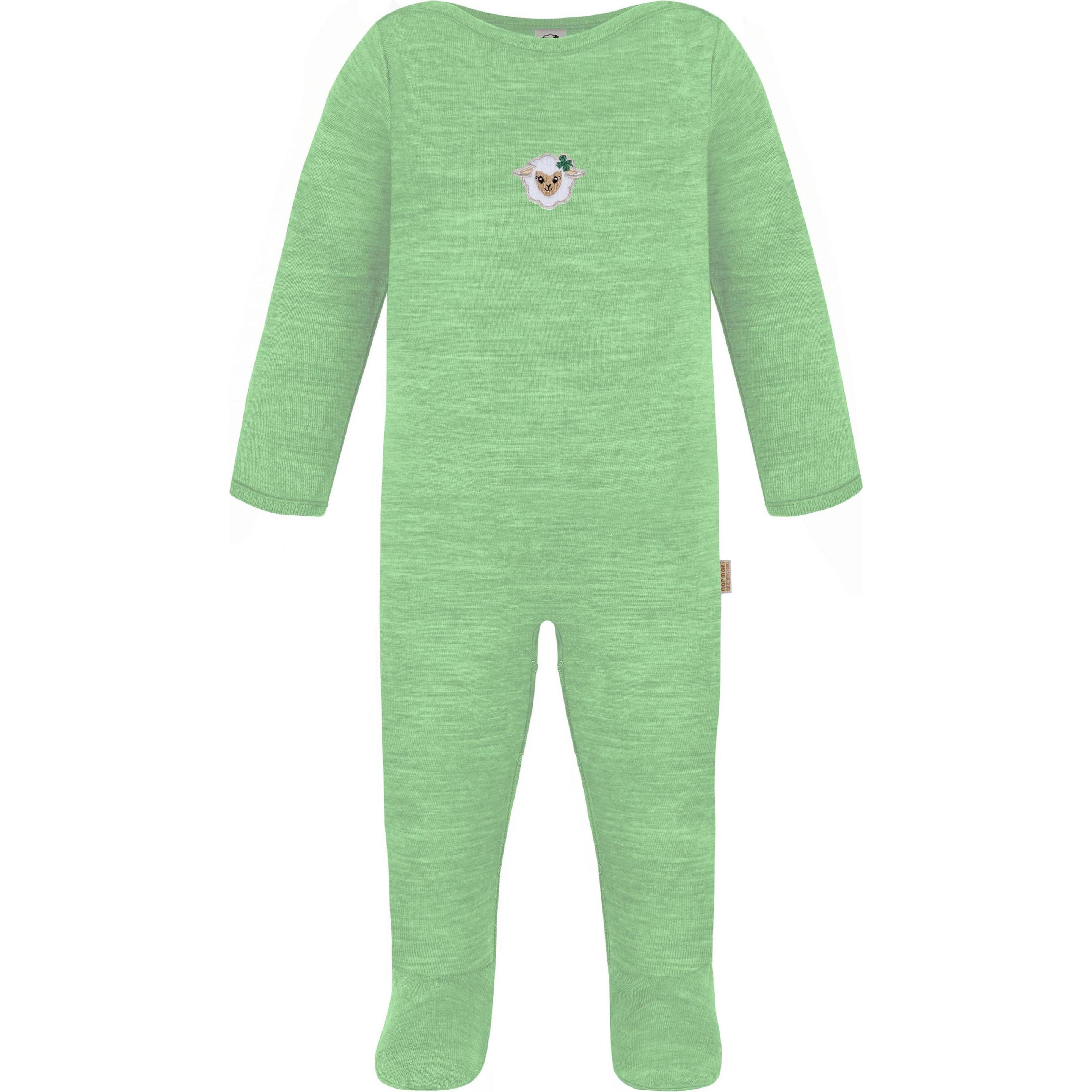Normani, Herren, Strampler, Baby Merino Strampler „Levin" - 9409, Grün, (74)