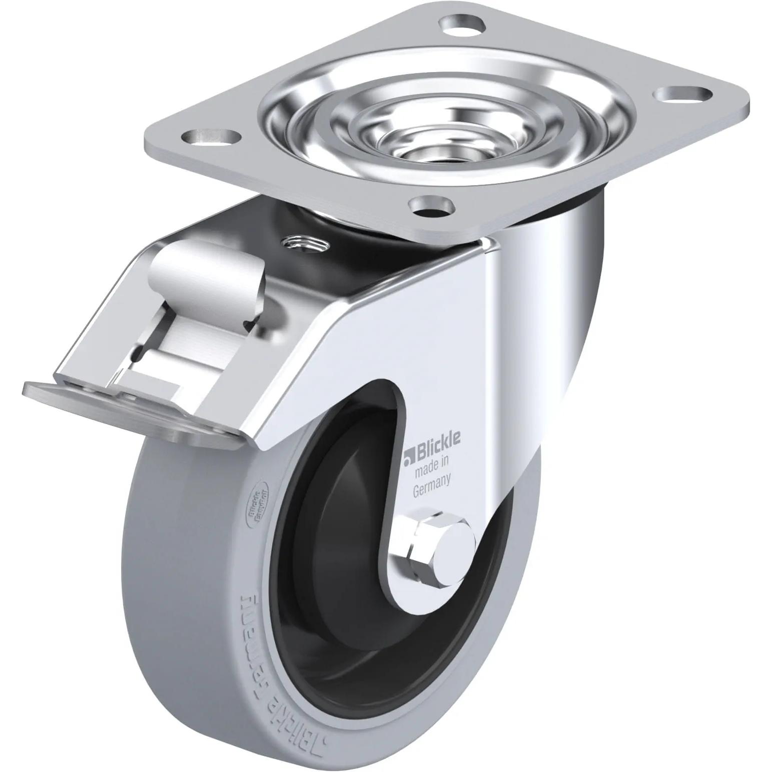 Blickle, Ruote + Rotelle, 333054 L-POEV 100KA-FI-SG Lenkrolle mit Feststeller Rad-Durchmesser 100 mm