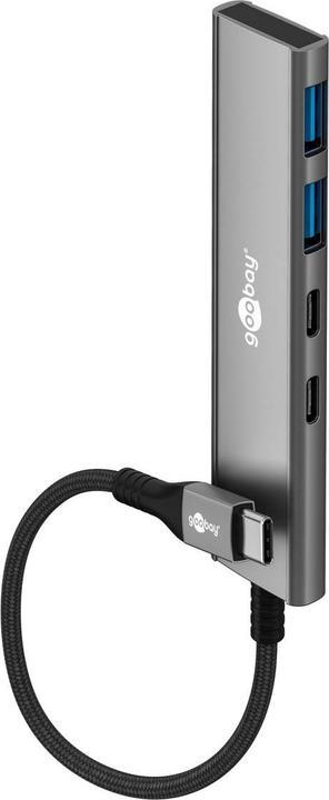 Goobay Slim 4-Port USB-Hub, USB-C auf USB-C/USB-A, 5 Gbit/s (USB-C, 4 ports)