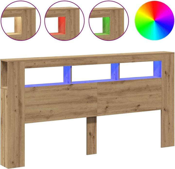 Image du produit vidaXL LED Kopfteil (200 x 18.50 x 103.50 cm)