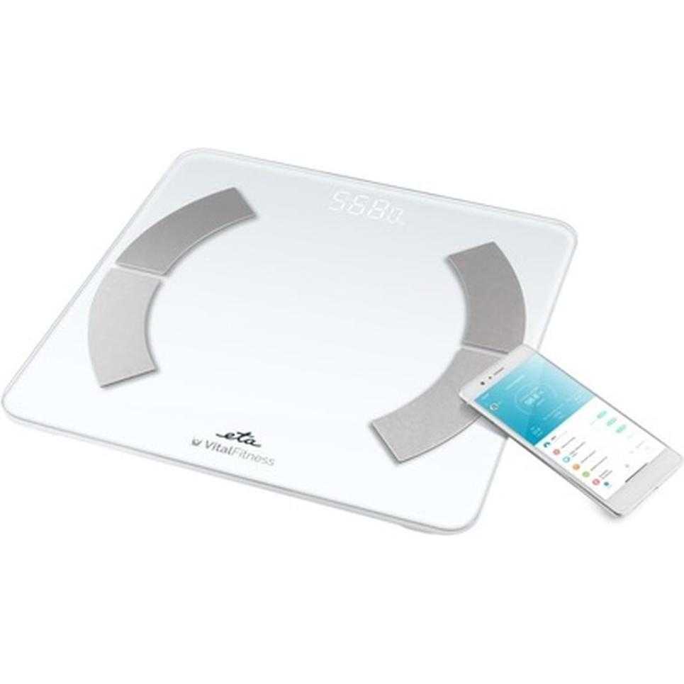 ETA, Bilancia pesapersone, Vital Fitness Body Analysis Scale with App - 18 Measurements Including Body Fat (180 kg)