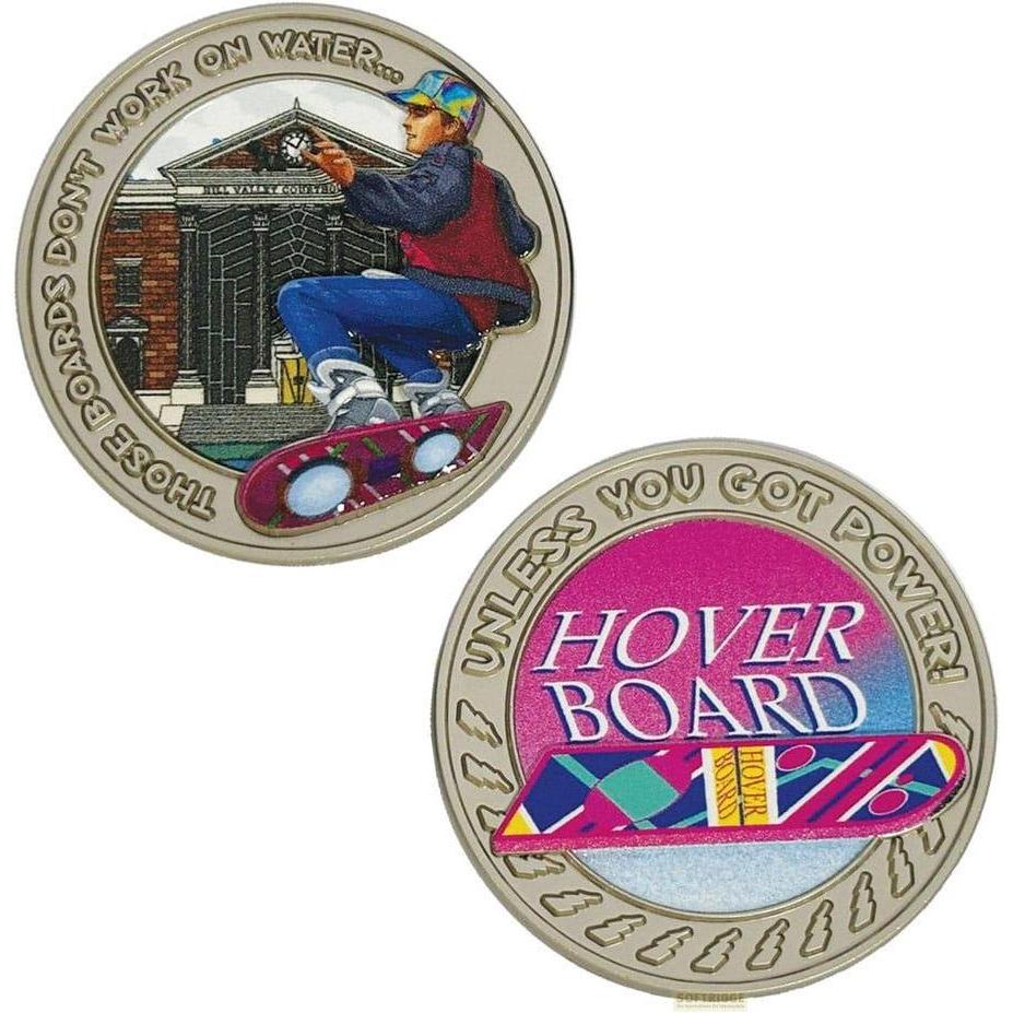 Fanattik, Monete, Zurück in die Zukunft Sammelmünze Hoverboard Limited Edition, Argento