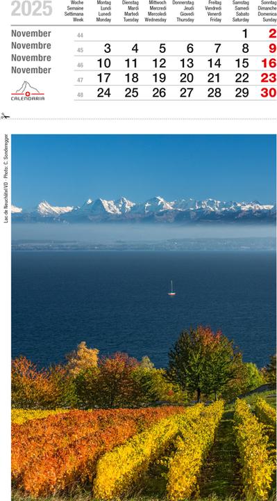 Produktbild Helvetia Postkartenkalender 2025 (16.5 x 23 cm)