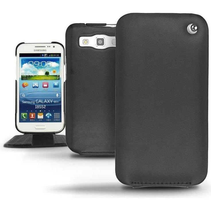 Noreve Lederschutzhülle vertikal (Samsung Galaxy Win), Smartphone Hülle, Schwarz