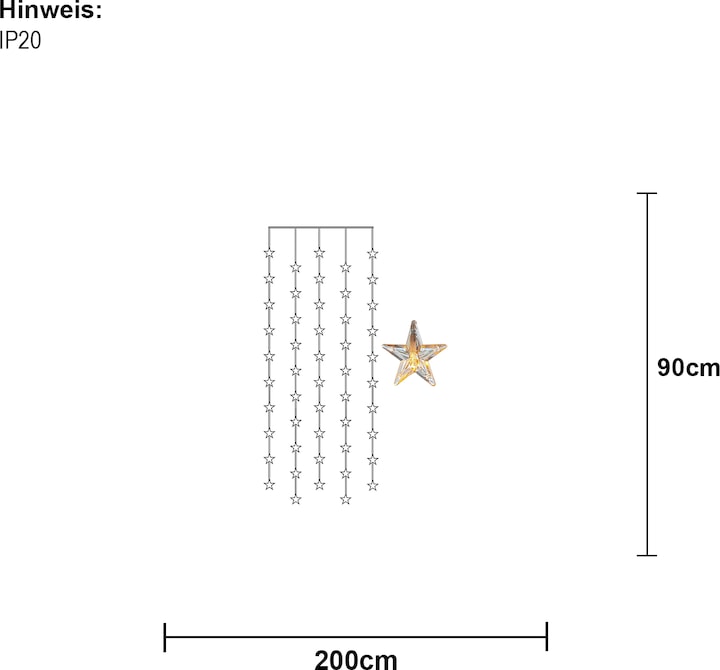 Produktbild Star Trading Sternenlichtervorhang (0.90 m)