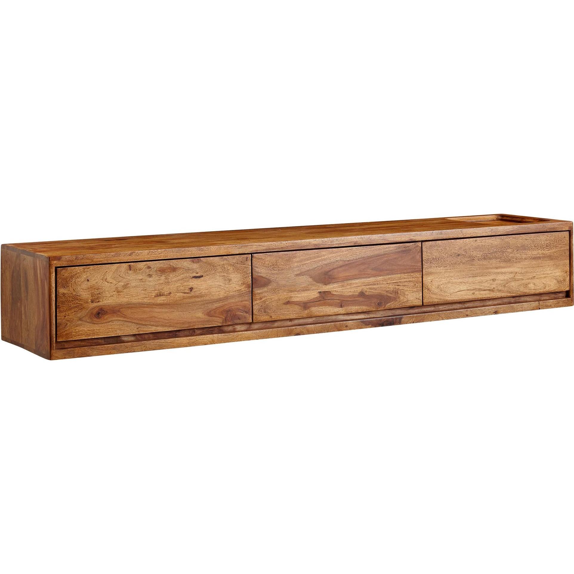 FineBuy, TV Möbel, Lowboard Sheesham Braun
