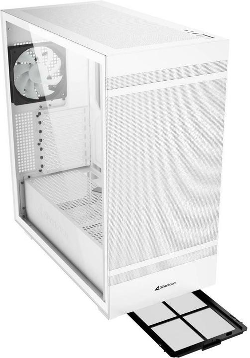 Actual product image Sharkoon Rebel C50 White RGB ATX (ATX, mATX, Mini-ITX)