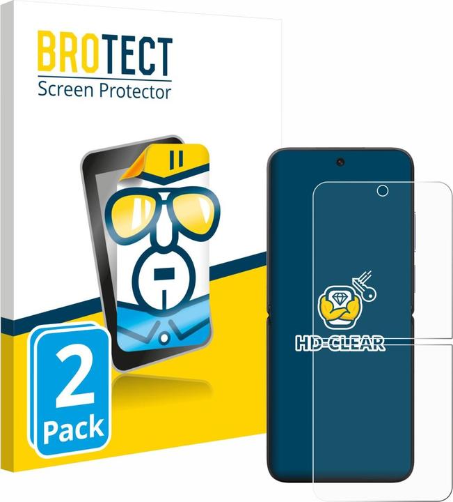 Brotect Pellicola Protettiva Per Xiaomi Mi Mix 3 5G - 2 Pezzi, Trasparente, Anti-Impronte, Made In Germany