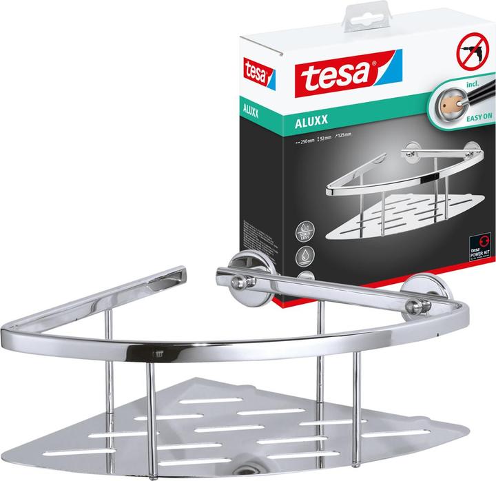 Actual product image tesa ALUXX shower tray incl. adhesive solution without drilling (8.5 x 21.5 x 22 cm)