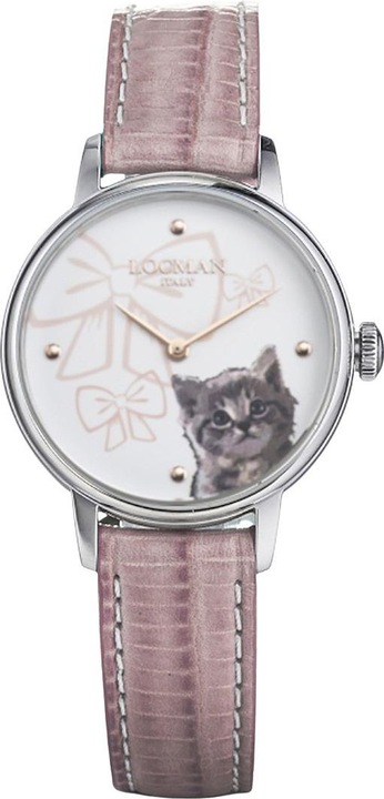 Produktbild Locman Italy Damenuhr 1960 Fantasy Cat Ref. F253A08S-00WHGA1PP (Analoguhr, 32 mm)