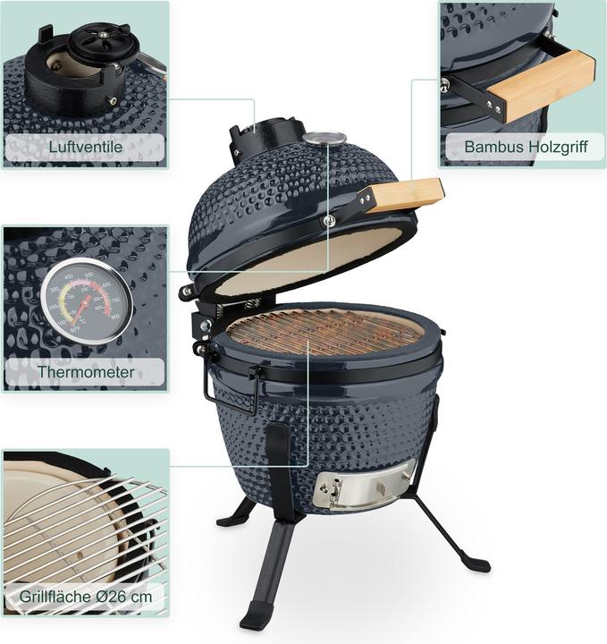 Actual product image Relaxdays Kamado-Grill (260 mm)