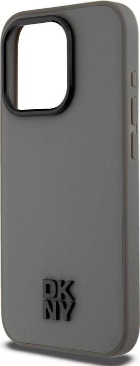 Image du produit DKNY PU Leather Stack Logo Magsafe Case for iPhone 15 Pro Max Grey (Apple iPhone 15 Pro Max)