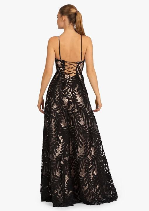 Actual product image Apart Fashion Corsage Bodice Dress with Adjustable Spaghetti Straps and Full Skirt (34)