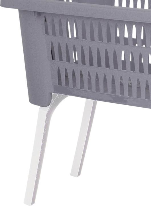 Produktbild Mojawo Wäschekorb Wäschesammler klappbaren Füssen B60xL40xH28/58cm Grau (38 l)