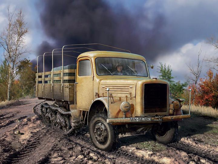 Actual product image ICM KHD S3000/SS M Mule WWII German Semi-Tracked Truck