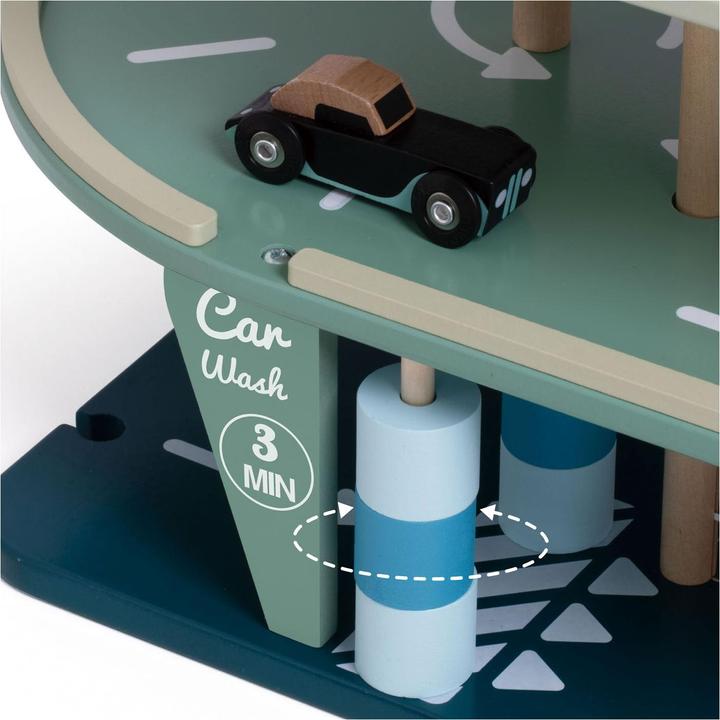 Image du produit Classic World Garage en bois vintage avec voitures