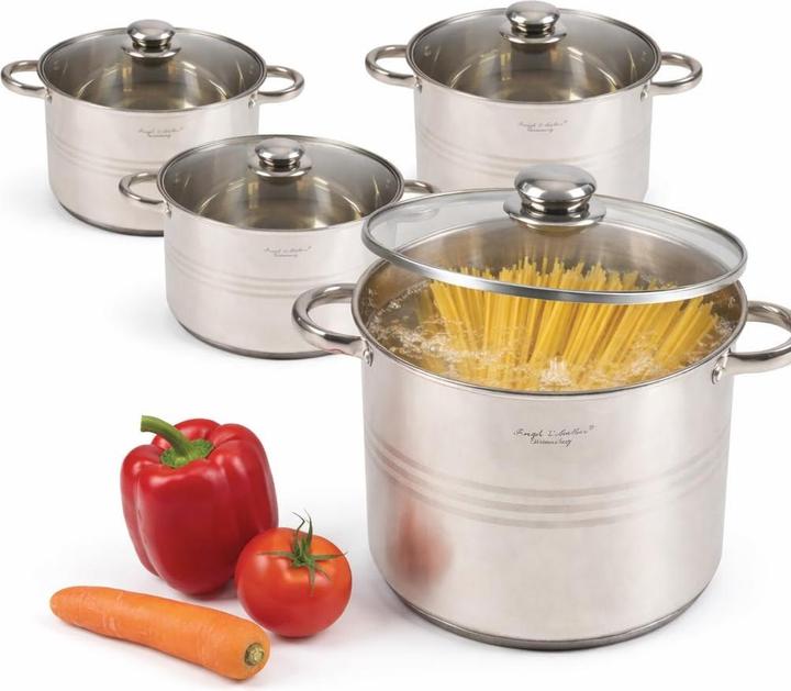 Actual product image Hooz Edelstahl Kochtopf-Set (Pan set + pot set, Stainless steel)