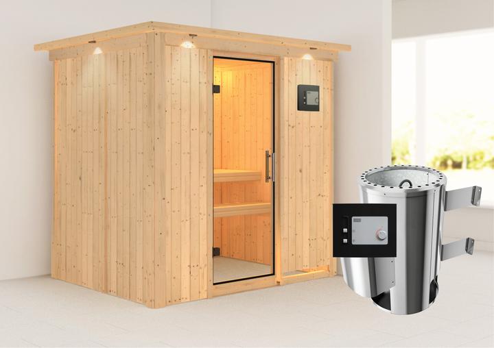 Produktbild Karibu Fanja mit Dachkranz (Plug & Play 3,6 KW externe Steuerung)