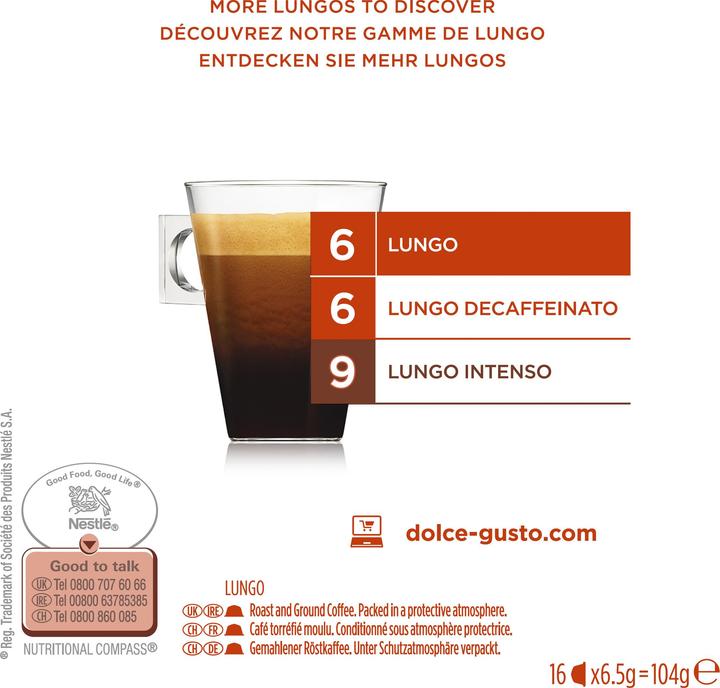 Produktbild Nescafé Dolce Gusto Lungo (16 x Port.)