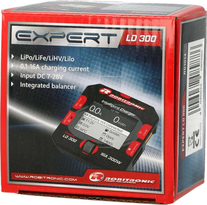 Produktbild Robitronic Ladegerät DC Expert LD 300 LiPo 1-6s 16A 300W
