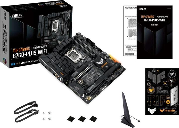 Productafbeelding ASUS MB TUF GAMING B760-PLUS WIFI (Intel,1700,DDR5,ATX) (LGA 1700, Intel B760, ATX)