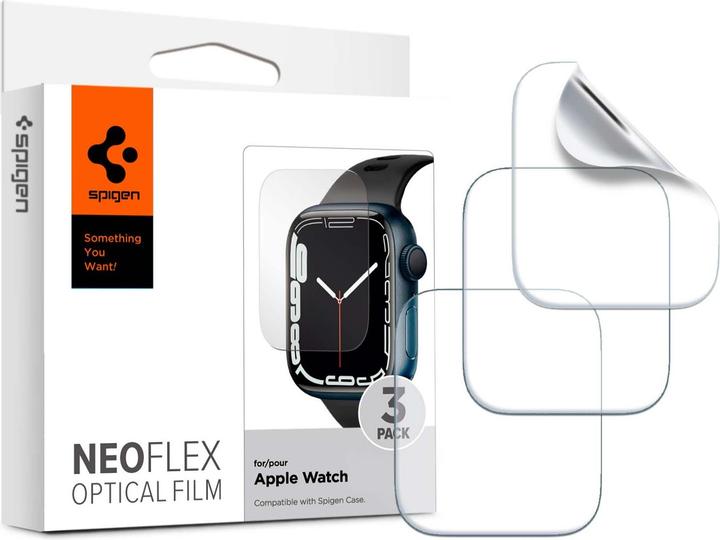 Actual product image Spigen Protective screen film Apple Watch 7.45 mm