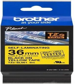 Produktbild Brother Schriftband TZe laminiert (3.60 cm, Gelb)