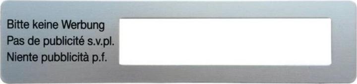 Actual product image Huber Sign "No advertising please"