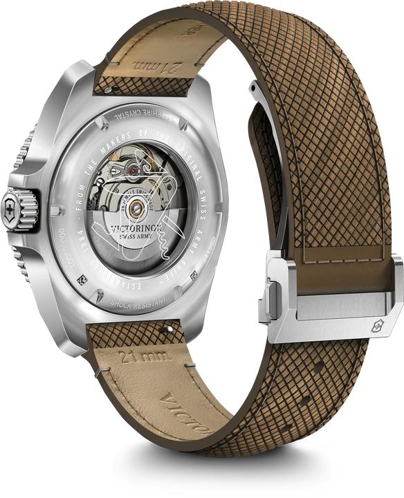 Image du produit Victorinox Journey 1884 Automatic, Montres de plongée, Montres Homme, 43 cm, Cadran bleu, Bracelet brun, Bois (Montre de plongée, 43 mm)