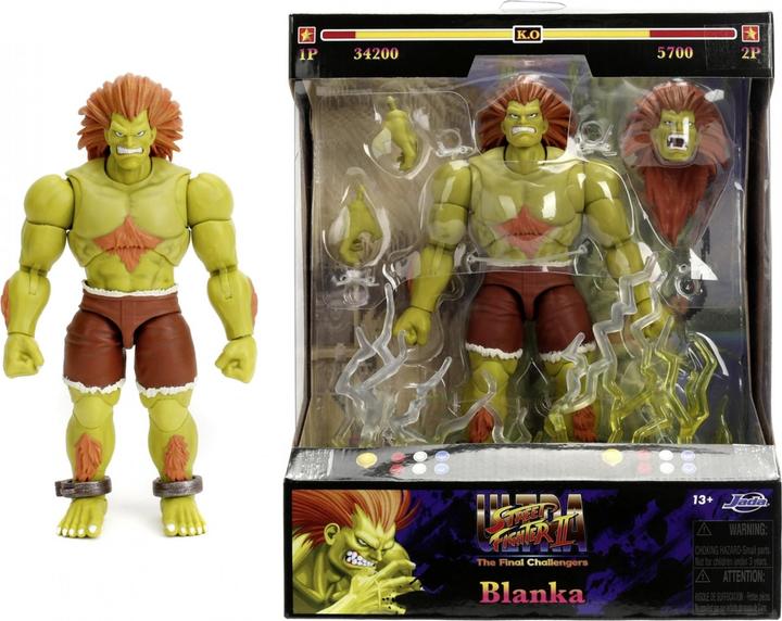 Actual product image Jada Street Fighter II Blanka 7,5" Figure