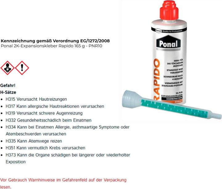 Produktbild Ponal Rapido 165g (221 g)