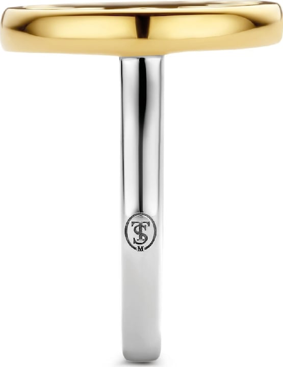 Produktbild Ti Sento Milano Ring Sonne mit Zirkonia bicolor vergoldet 12215ZY (56, 925 Silber)
