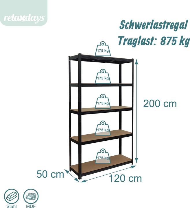 Produktbild Relaxdays Schwerlastregal