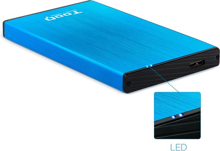 Produktbild Tooq Technology TQE-2527BL Speicherlaufwerksgehäuse HDD-Gehäuse Schwarz (2.5")