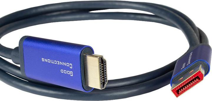 Produktbild Good Connections GC 4860-SF050B DP 1.4 auf HDMI 2.0 A Stecker,4K@60Hz, 5 m, blau (5 m)
