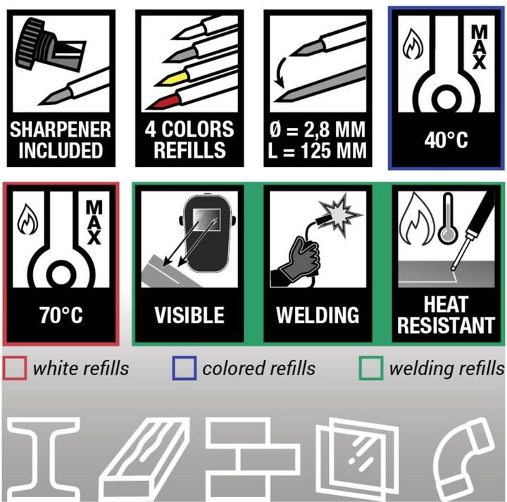 Image du produit Magni Markal Trades-Marker dry Recharge mines set jaune (1x)